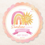 Ein wenig Sonnenschein-Mädchen-Dusche Untersetzer (Vorderseite)