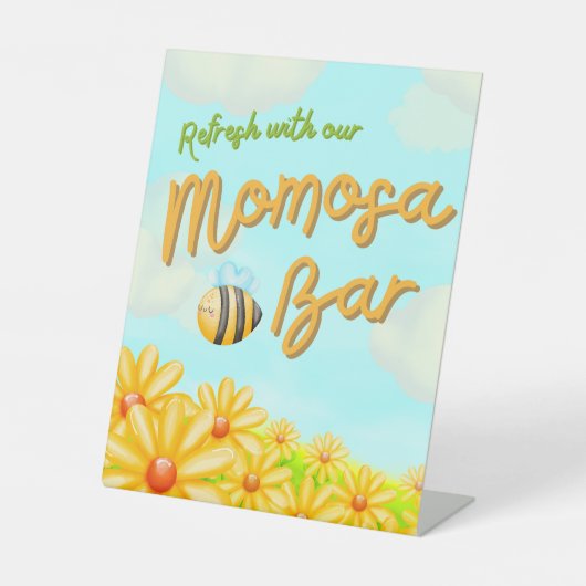 Ein wenig Sonnenschein - Momosa Bar Sign Sockelschild (Vorderseite)