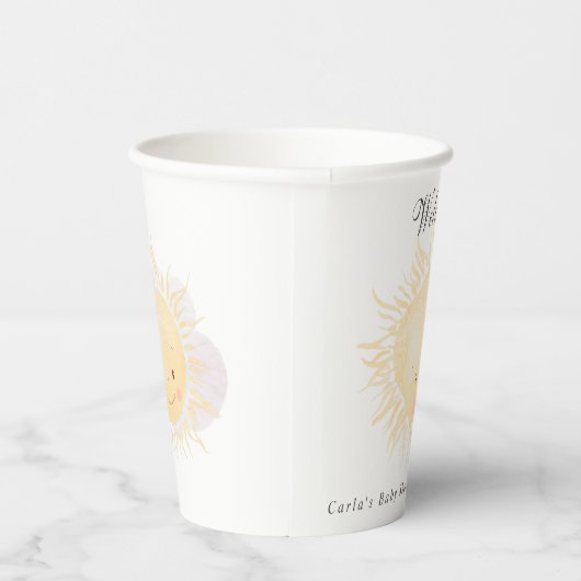 Ein wenig Sonnenschein Personalisierte Papiertüche Pappbecher (Rechts)