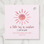 Ein wenig Sonnenschein, Pink-Sonnendusche Geschenkanhänger (Rückseite)