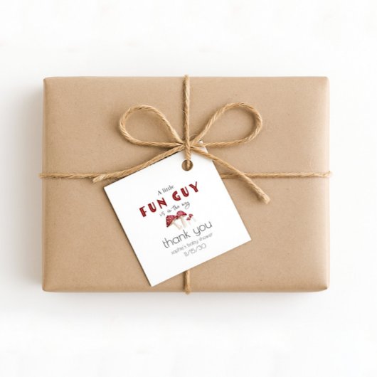 Ein wenig Spaß Typ Aquarell Mushroom Kinderdusche Geschenkanhänger