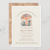 Ein wenig Spaß Typ Mushroom Fall Baby Dusche Einladung (Vorne/Hinten)