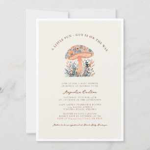 Ein wenig Spaß Typ Mushroom Fall Baby Dusche Einladung