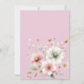 Ein wenig süß rosa Kleidung Girl Baby Dusche Einladung (Rückseite)