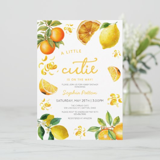 ein wenig Süsse, Orangenzitronen Einladung (Stehend Vorderseite)