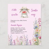 Ein wenig süße, sonnige Pink Baby Dusche Einladung (Vorderseite)