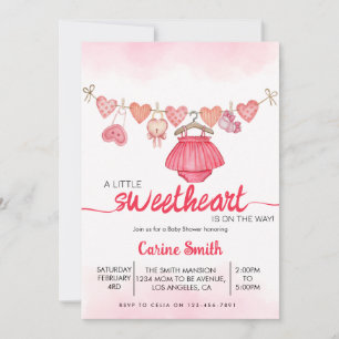 Ein wenig Sweetheart Valentine's Girl Baby Shower Einladung