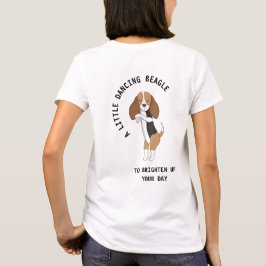 Ein wenig tanzender Beagle weiß T-Shirt