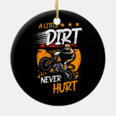 Ein wenig trostlos schadet dem Dirt-Bike-Motorrad  Keramik Ornament (Hinten)