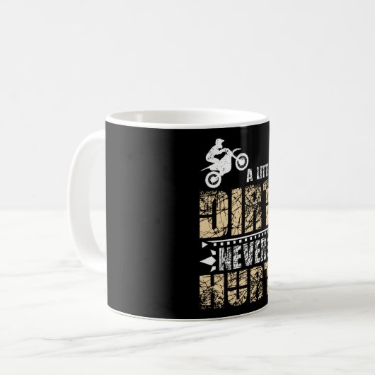 Ein wenig trostlos schadet Motocross Dirt Bike nie Kaffeetasse (Vorderseite Links)