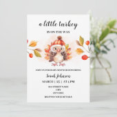 Ein wenig Türkei Fall Baby Dusche Einladung (Stehend Vorderseite)