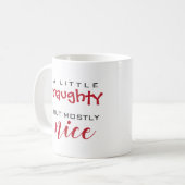 Ein wenig unangenehme, meist schöne Weihnachtsfeie Kaffeetasse (Vorderseite Links)