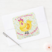 Ein wenig Veganismus verletzte nie irgendjemanden Quadratischer Aufkleber (Umschlag)