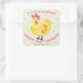 Ein wenig Veganismus verletzte nie irgendjemanden Quadratischer Aufkleber (Tasche)