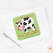 Ein wenig Veganismus verletzte nie jemanden Aufkle Quadratischer Aufkleber (Umschlag)