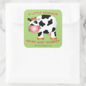 Ein wenig Veganismus verletzte nie jemanden Aufkle Quadratischer Aufkleber (Tasche)