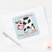 Ein wenig Veganismus verletzte nie jemanden Aufkle Quadratischer Aufkleber (Umschlag)