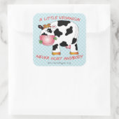 Ein wenig Veganismus verletzte nie jemanden Aufkle Quadratischer Aufkleber (Tasche)