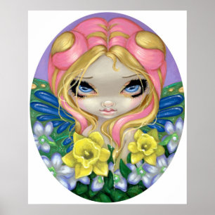 Ein wenig von der Frühling KUNST-DRUCK-Blumenfee Poster