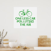 Ein weniger Auto verschmutzt die Luft Poster (Küche)
