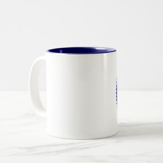 Ein weniger Auto Zweifarbige Tasse (Vorderseite Links)