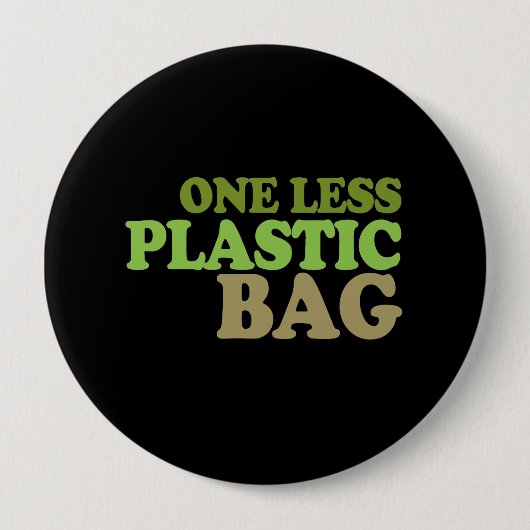 Ein weniger Plastiktasche T - Shirt-/ErdtagesT - Button (Vorderseite)