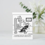 Ein Werwolf am Zahnarzt Postkarte (Stehend Vorderseite)