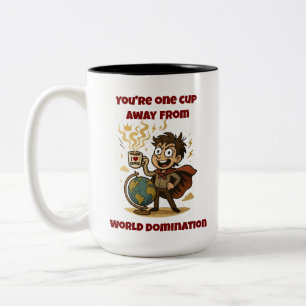 Ein Wettkampf weg von der Weltmeisterschaft - ein Zweifarbige Tasse