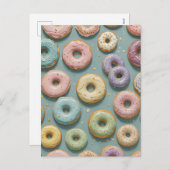 Ein Whimsikant Pastel Donut Dream Feiertagspostkarte (Vorne/Hinten)