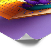 Ein Whimsikhaus und Bäume Poster (Ecke)