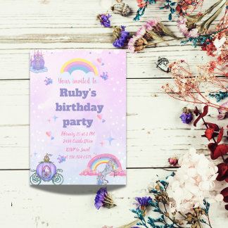 Ein Whimsikisches, märchenhaftes Schloss und Einho Einladung