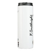 Ein Whimsischer Herbst-Hütte Teapot-Design Thermosbecher (Rückseite)