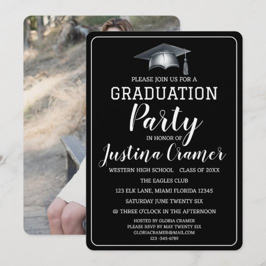 Ein wichtiger Meilenstein: Einladung von Foto (Vorne/Hinten)