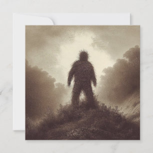Ein Wicker Man auf Hill Folk Horror Antiquität Karte