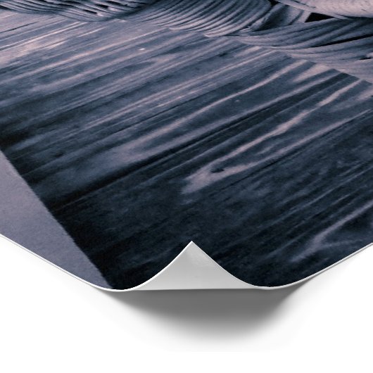 Ein Wicker-Stuhl auf einem Südporsch Poster (Ecke)