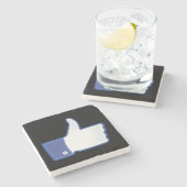 Ein wie, schwarz steinuntersetzer (Seitenansicht)