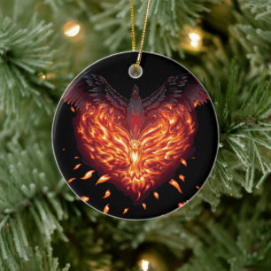 Ein wiedergeborenes Herz Keramik Ornament