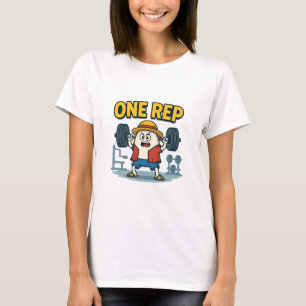 EIN WIEDERHOLUNG Lustiges Fitness-Cartoon-Ei Worko T-Shirt
