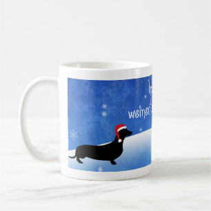Ein Wienerliches Weihnachts-Dackel-Weihnachts-Tass Kaffeetasse