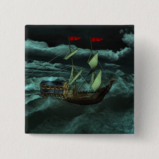 Ein "Wild and Stormy Sea"-Button Button (Vorderseite)