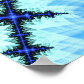 Ein Wild Burst von Blue Mandelbrot Fraktal Abstrak Poster (Ecke)