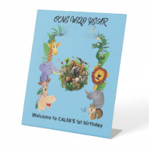 Ein Wild-Jahres-Begrüßungszeichen des ersten Gebur