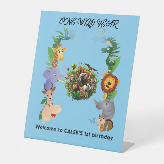 Ein Wild-Jahres-Begrüßungszeichen des ersten Gebur Sockelschild (Vorderseite)