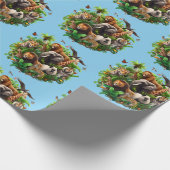 Ein Wild-Jahres-Wrapping Paper des ersten Geburtst Geschenkpapier (Ecke)