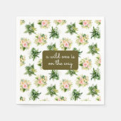 Ein Wild One ist auf dem Weg nach Jungle Tropic Ba Serviette (Vorderseite)