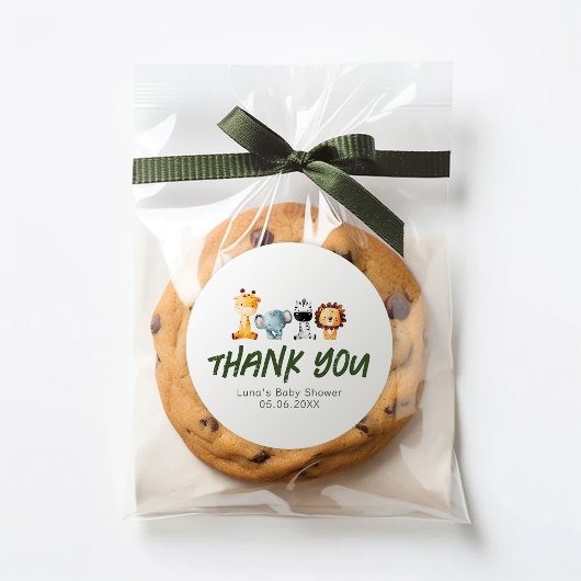 Ein wilder ist unterwegs Safari Baby Gefallen Stic Runder Aufkleber