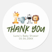 Ein wilder ist unterwegs Safari Baby Gefallen Stic Runder Aufkleber (Vorderseite)