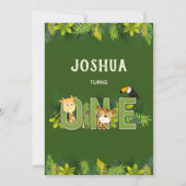 Ein wilder Mensch| Erster Geburtstag Einladung (Rückseite)