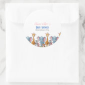 Ein wilder Safari, ein Mädchen mit Babydusche Runder Aufkleber (Tasche)