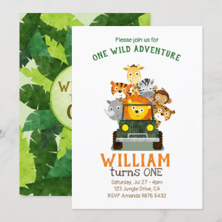 Ein wilder wilder | erster Geburtstag des Einladung